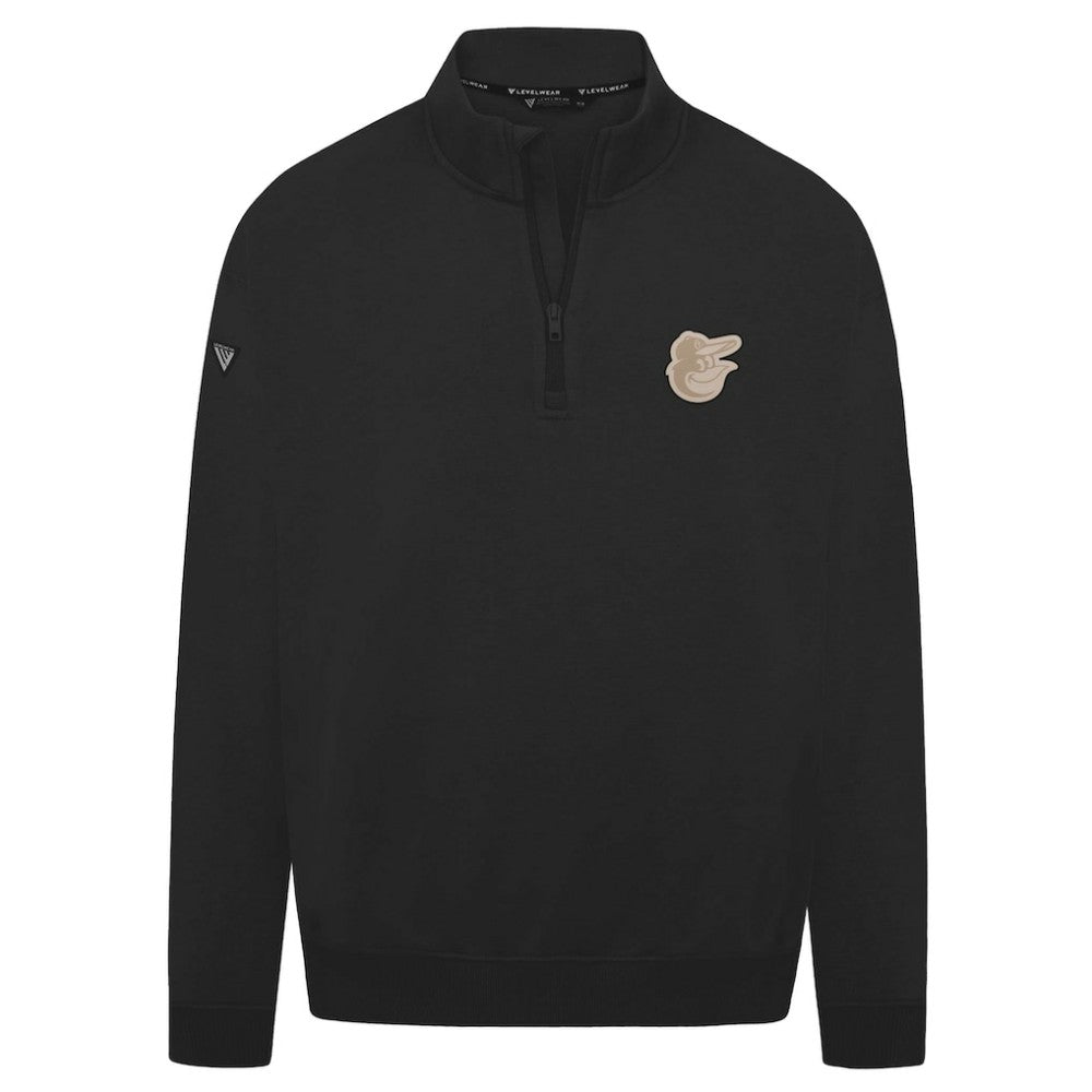 Baltimore Orioles Levelwear Murray Quarter-Zip Sweatshirt - Black Sweatshirts