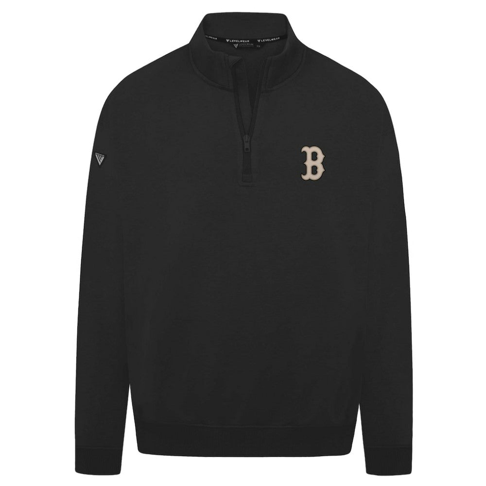 Boston Red Sox Levelwear Murray Quarter-Zip Sweatshirt - Black Sweatshirts