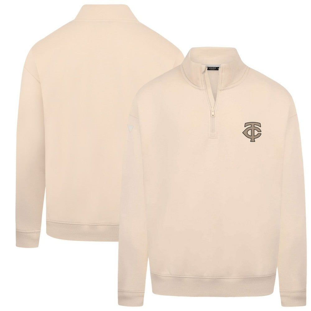Minnesota Twins Levelwear Murray Quarter-Zip Sweatshirt - Khaki Sweatshirts