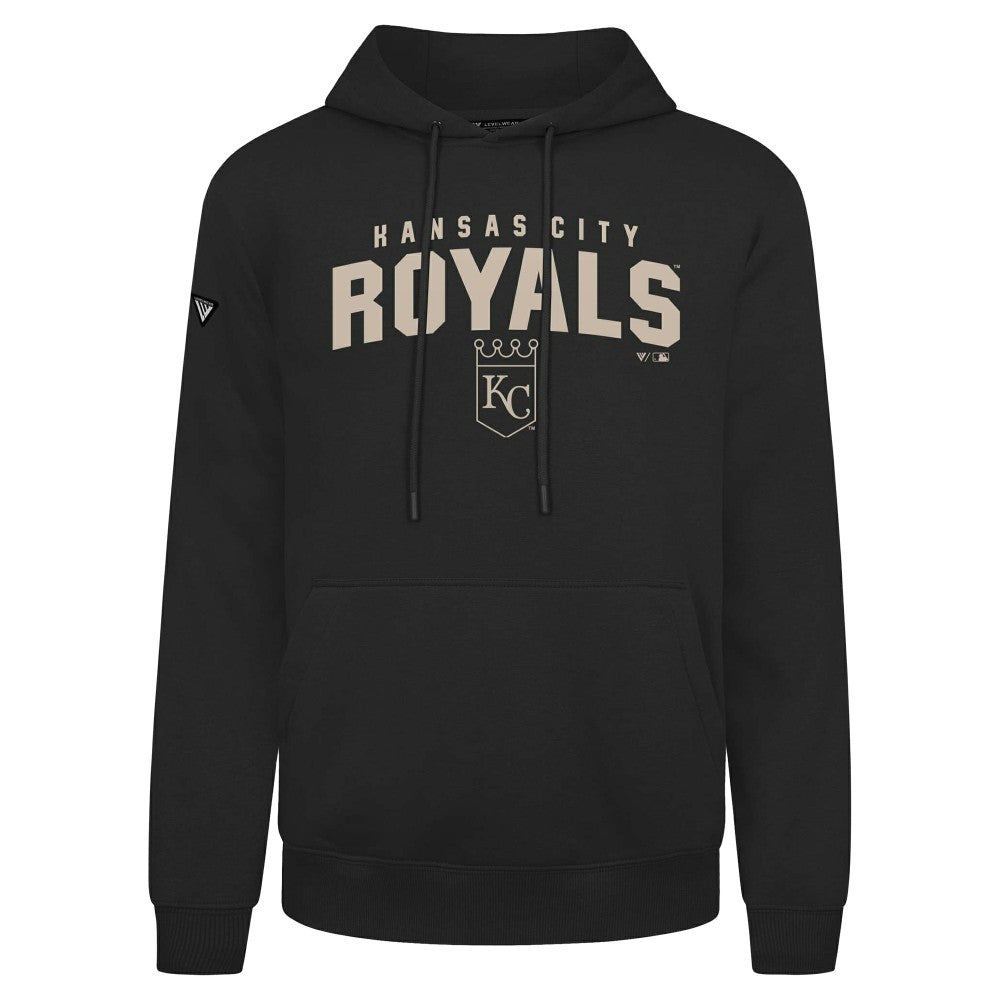 Kansas City Royals Levelwear Podium Team Arch Pullover Hoodie - Black Hoodies