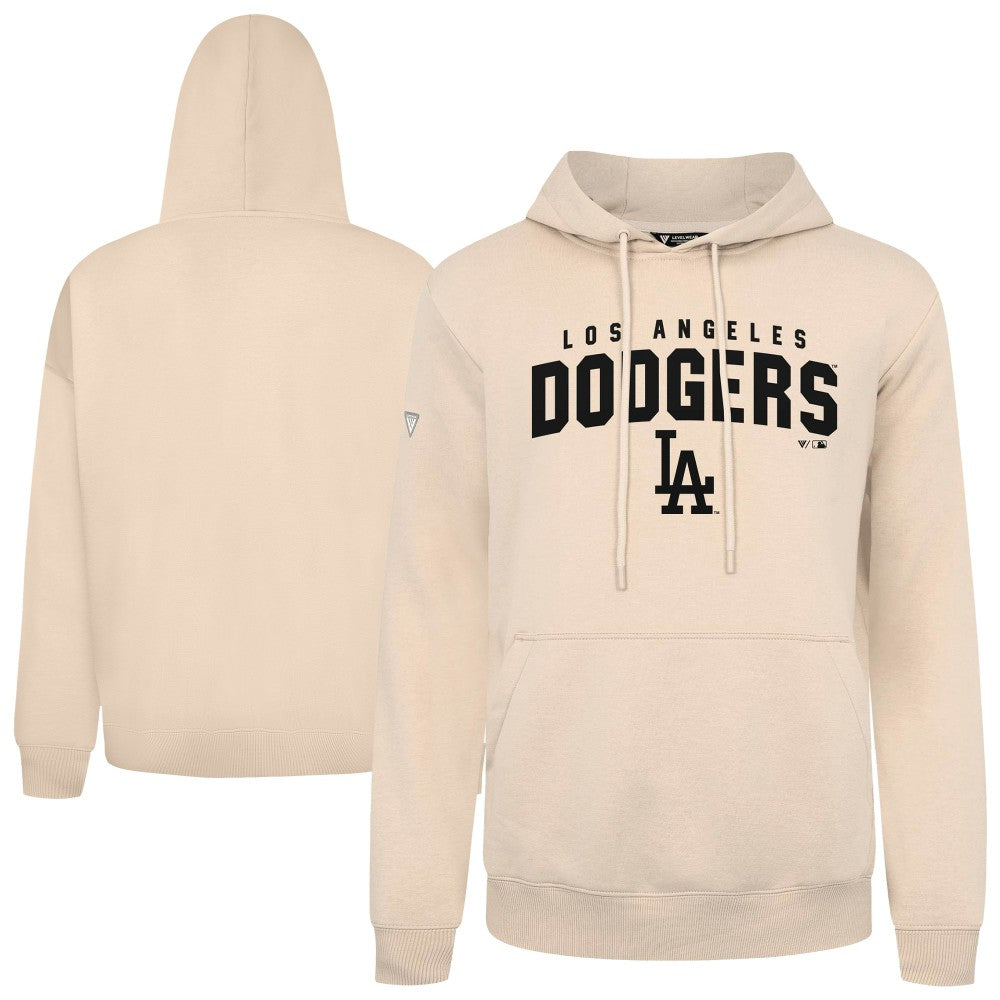 Los Angeles Dodgers Levelwear Podium Team Arch Pullover Hoodie - Khaki Hoodies