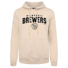 Milwaukee Brewers Levelwear Podium Team Arch Pullover Hoodie - Khaki Hoodies