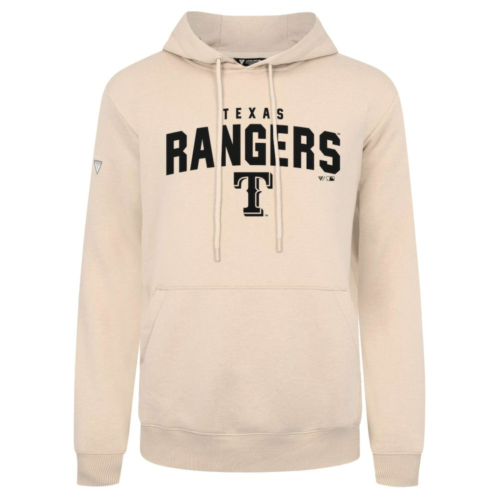 Texas Rangers Levelwear Podium Team Arch Pullover Hoodie - Khaki Hoodies