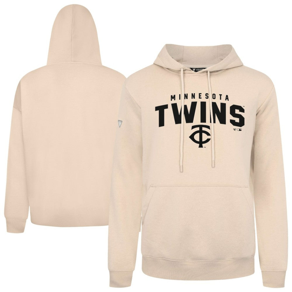 Minnesota Twins Levelwear Podium Team Arch Pullover Hoodie - Khaki Hoodies