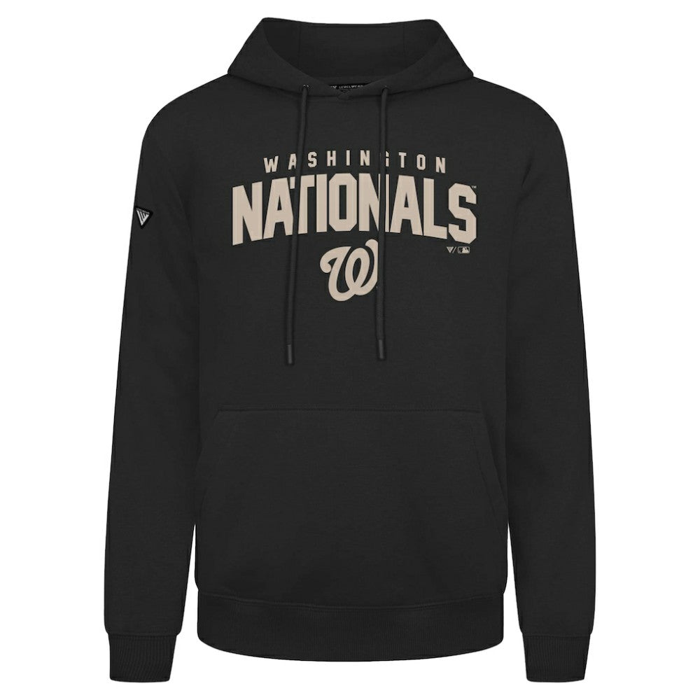 Washington Nationals Levelwear Podium Team Arch Pullover Hoodie - Black Hoodies