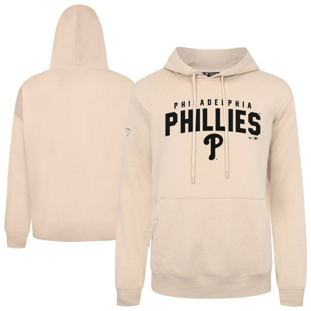 Philadelphia Phillies Levelwear Podium Team Arch Pullover Hoodie - Khaki Hoodies