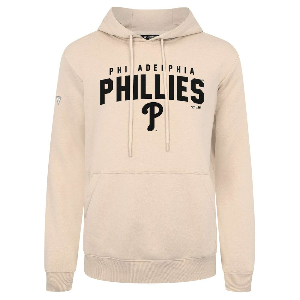 Philadelphia Phillies Levelwear Podium Team Arch Pullover Hoodie - Khaki Hoodies