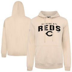 Cincinnati Reds Levelwear Podium Team Arch Pullover Hoodie - Khaki Hoodies