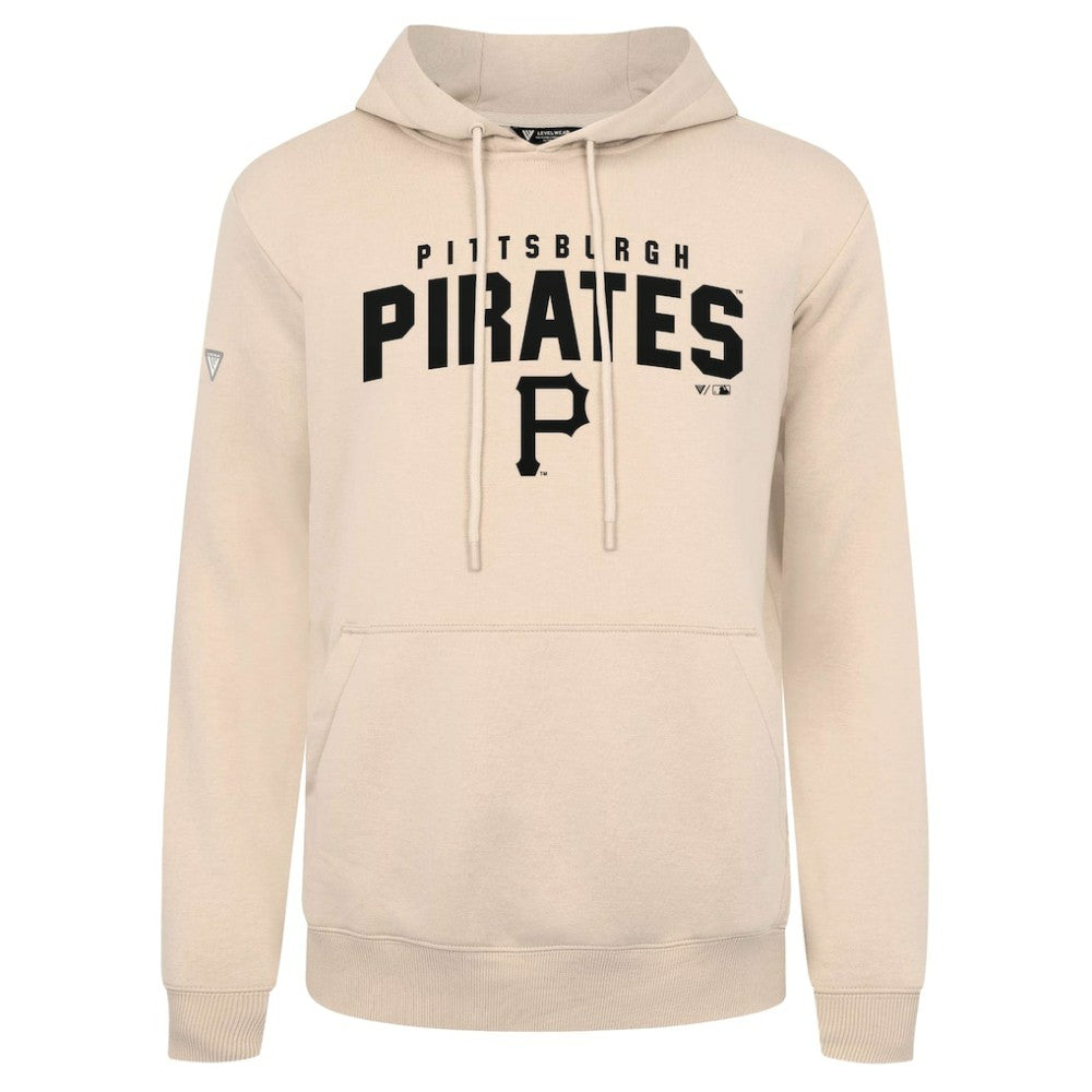 Pittsburgh Pirates Levelwear Podium Team Arch Pullover Hoodie - Khaki Hoodies