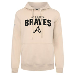 Atlanta Braves Levelwear Podium Team Arch Pullover Hoodie - Khaki Hoodies