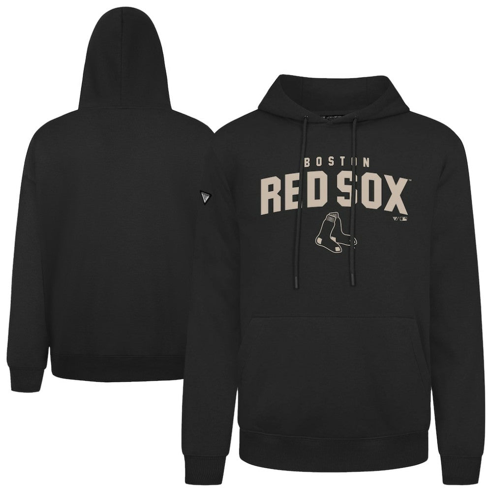Boston Red Sox Levelwear Podium Team Arch Pullover Hoodie - Black Hoodies