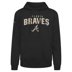 Atlanta Braves Levelwear Podium Team Arch Pullover Hoodie - Black Hoodies