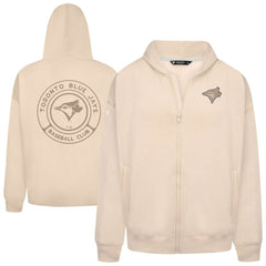Toronto Blue Jays Levelwear Uphill Oversized Full-Zip Hoodie - Khaki Hoodies