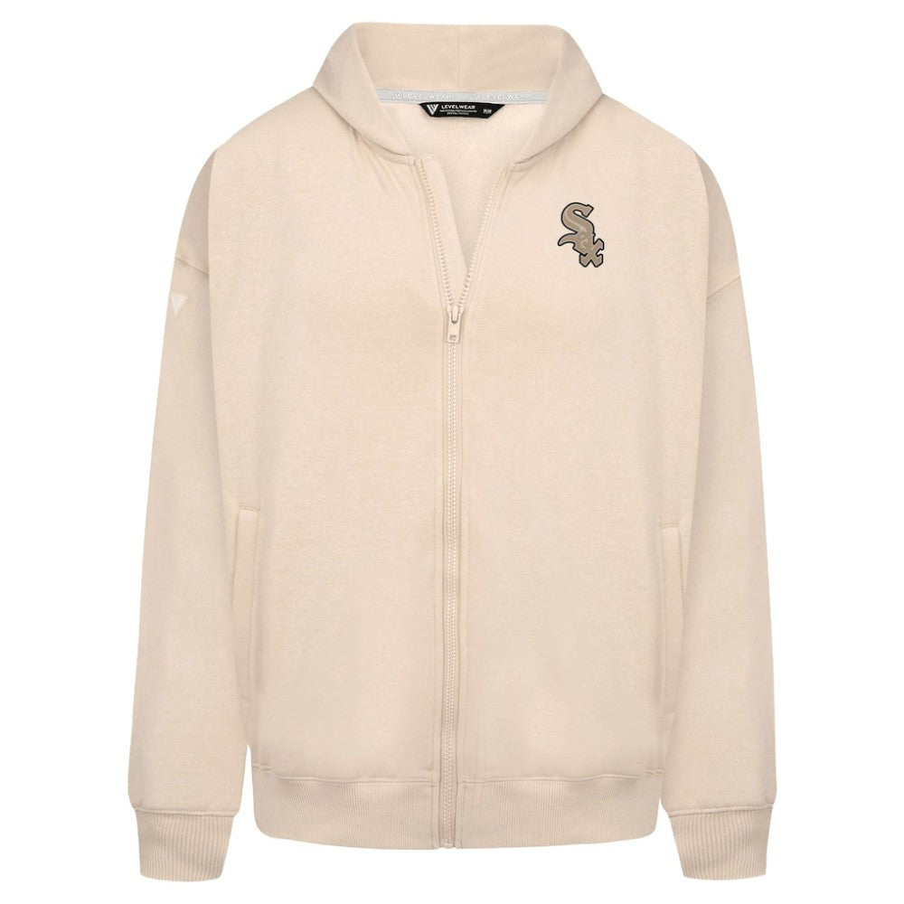 Chicago White Sox Levelwear Uphill Oversized Full-Zip Hoodie - Khaki Hoodies