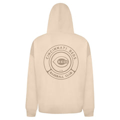 Cincinnati Reds Levelwear Uphill Oversized Full-Zip Hoodie - Khaki Hoodies