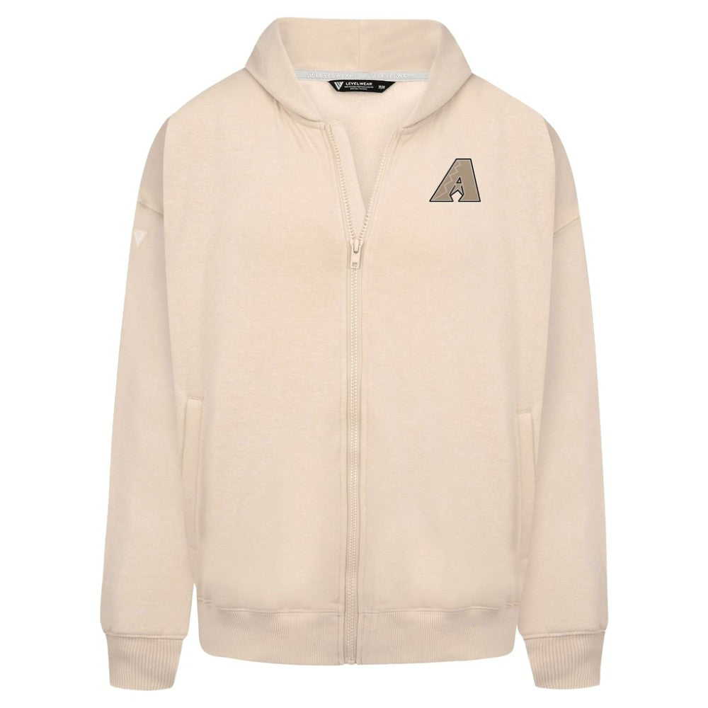 Arizona Diamondbacks Levelwear Uphill Oversized Full-Zip Hoodie - Khaki Hoodies