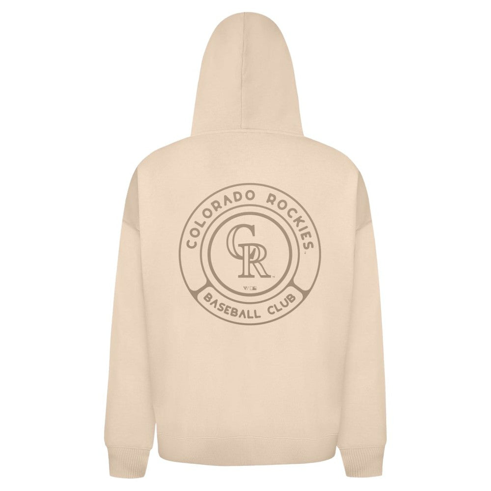 Colorado Rockies Levelwear Uphill Oversized Full-Zip Hoodie - Khaki Hoodies