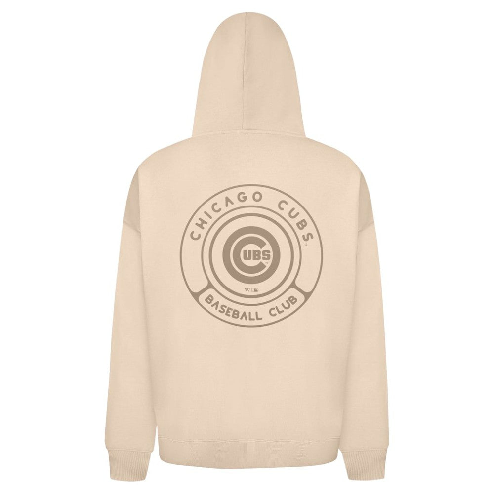 Chicago Cubs Levelwear Uphill Oversized Full-Zip Hoodie - Khaki Hoodies