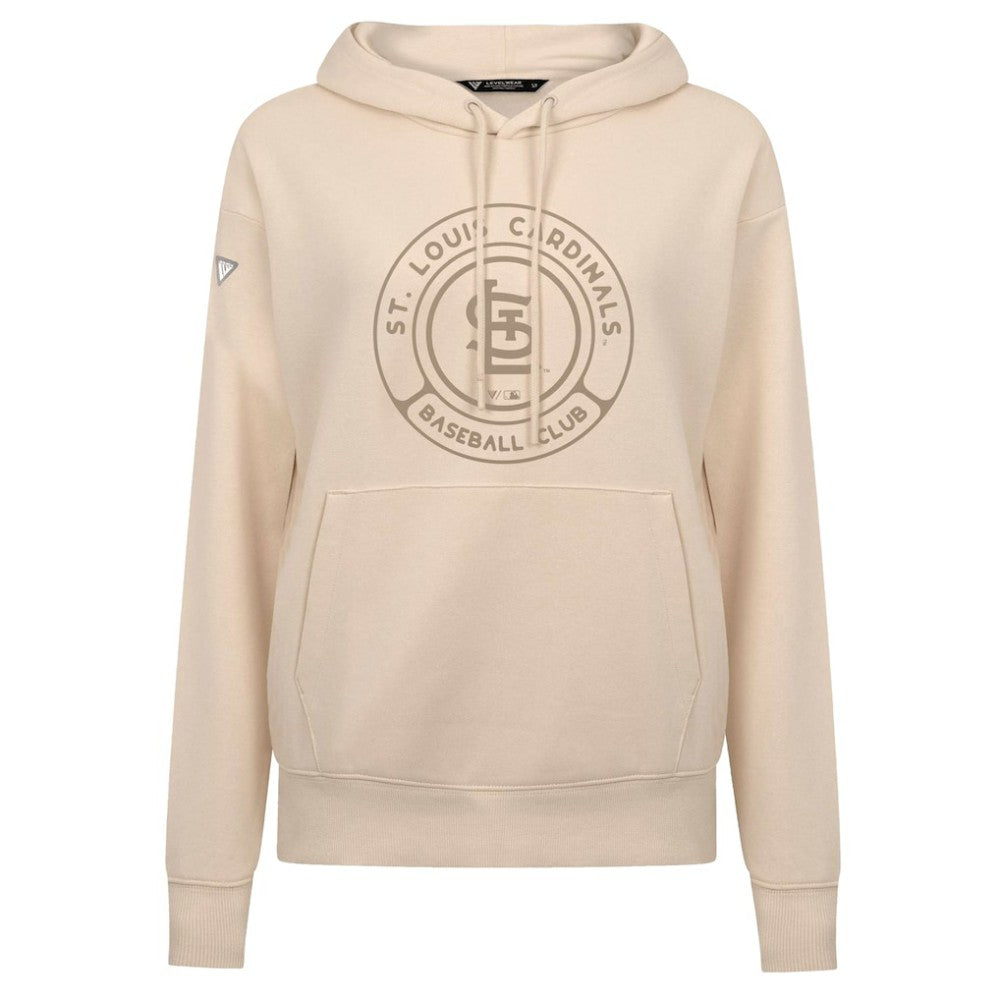 St. Louis Cardinals Levelwear Women's Adorn Gateway Pullover Hoodie - Khaki Hoodies