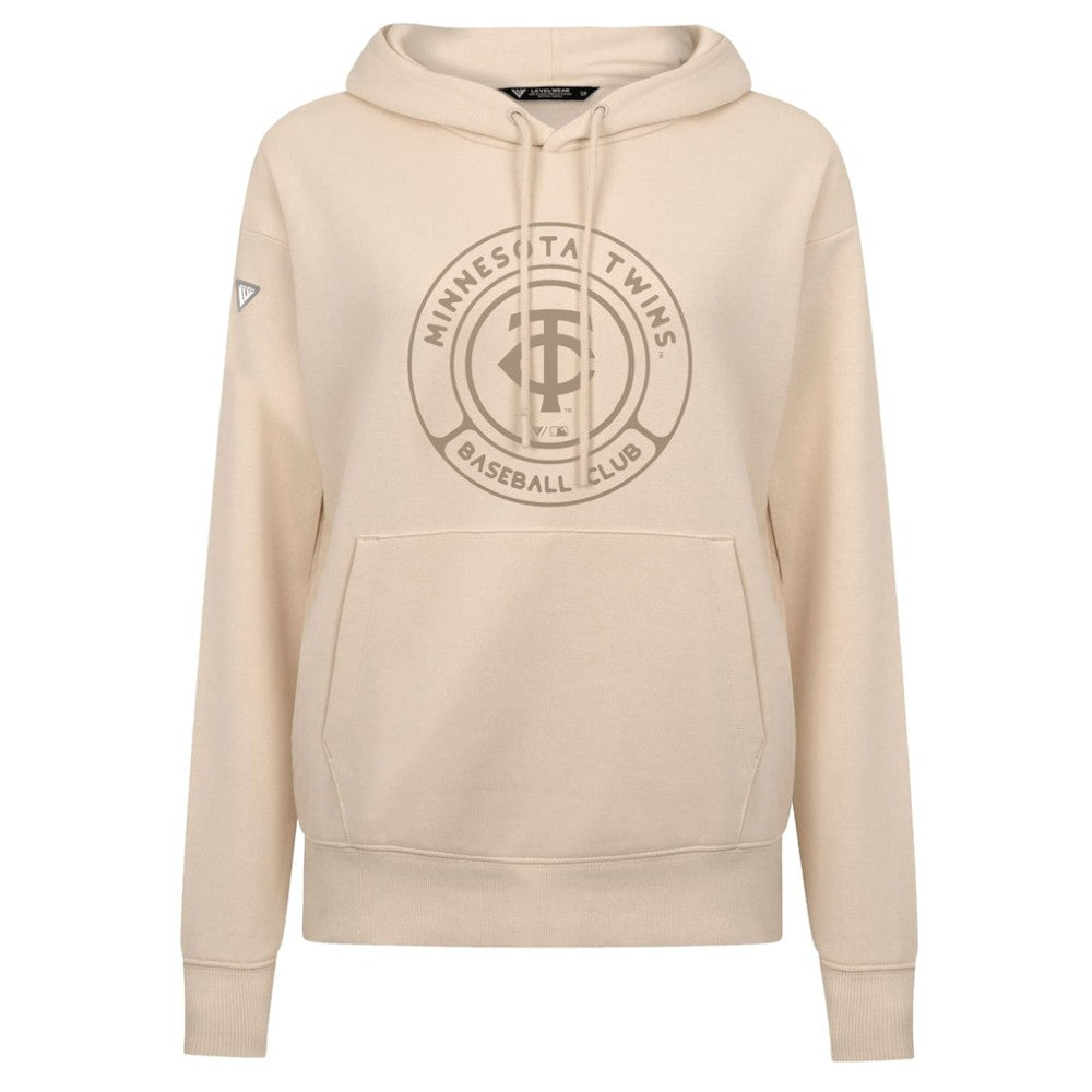 Minnesota Twins Levelwear Women's Adorn Gateway Pullover Hoodie - Khaki Hoodies