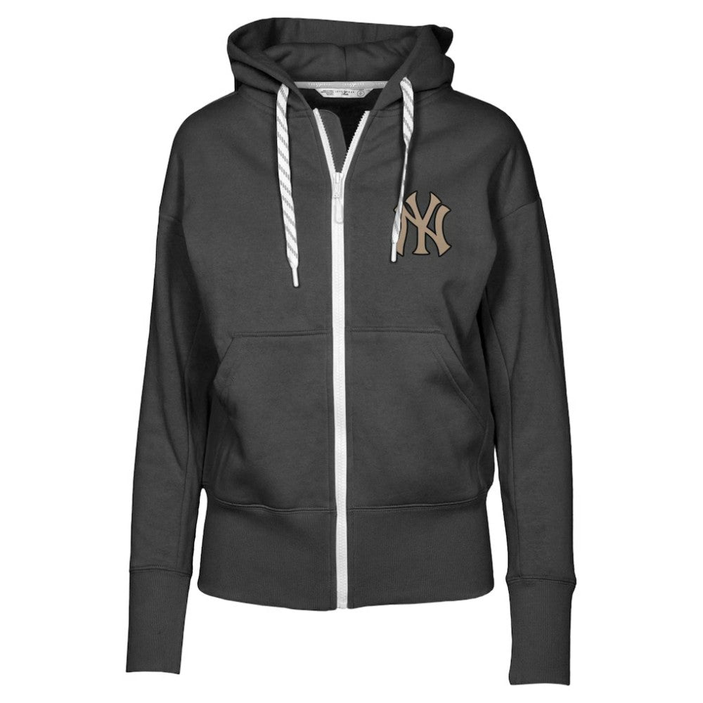 New York Yankees Levelwear Women's Gardinia Full-Zip Hoodie - Black Hoodies