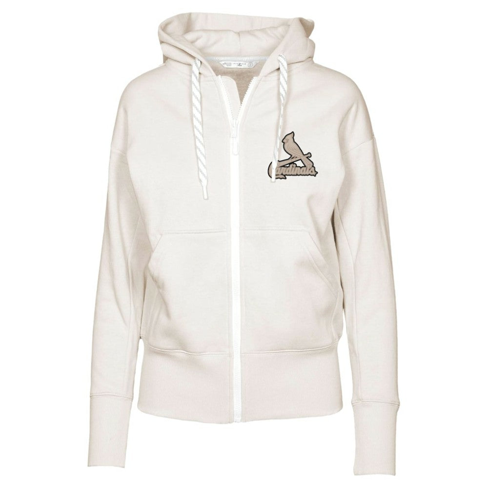 St. Louis Cardinals Levelwear Women's Gardinia Full-Zip Hoodie - Khaki Hoodies