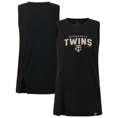 Minnesota Twins Levelwear Women's Influx Team Arch Tank Top - Black Tanks