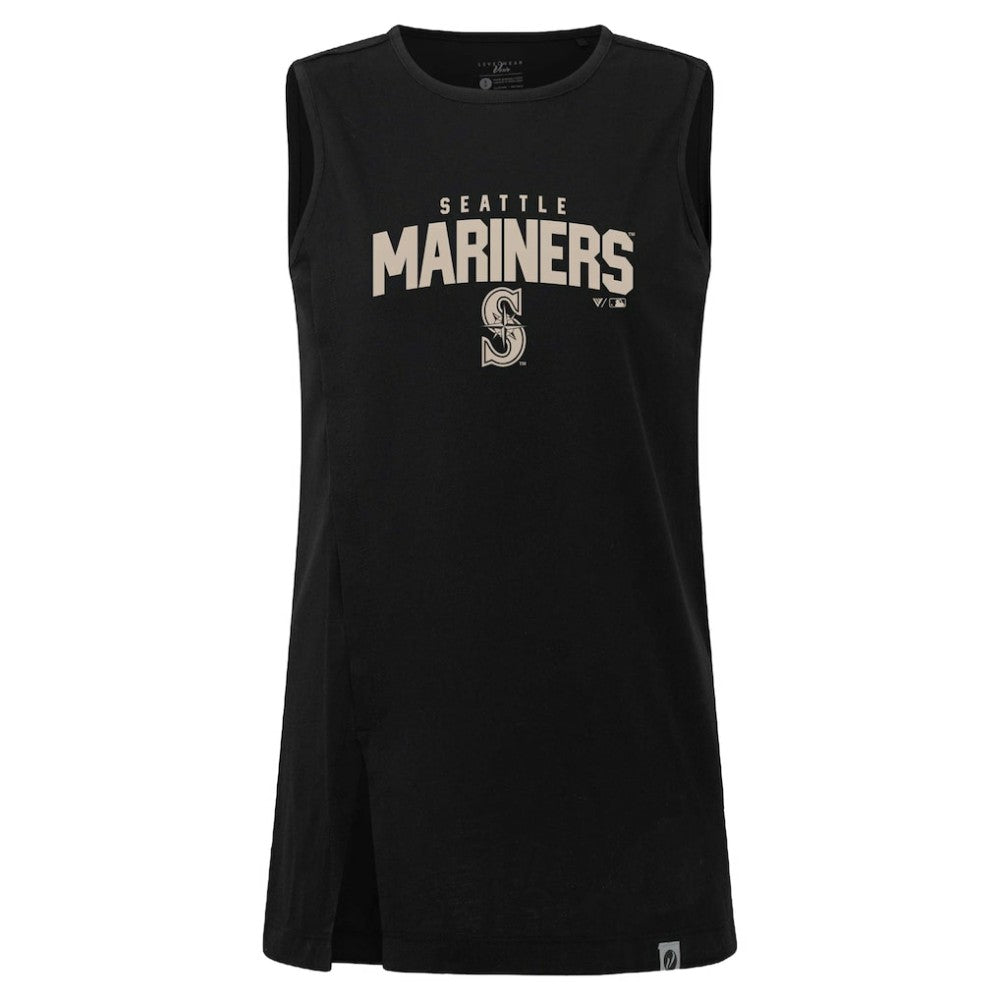 Seattle Mariners Levelwear Women's Influx Team Arch Tank Top - Black Tanks