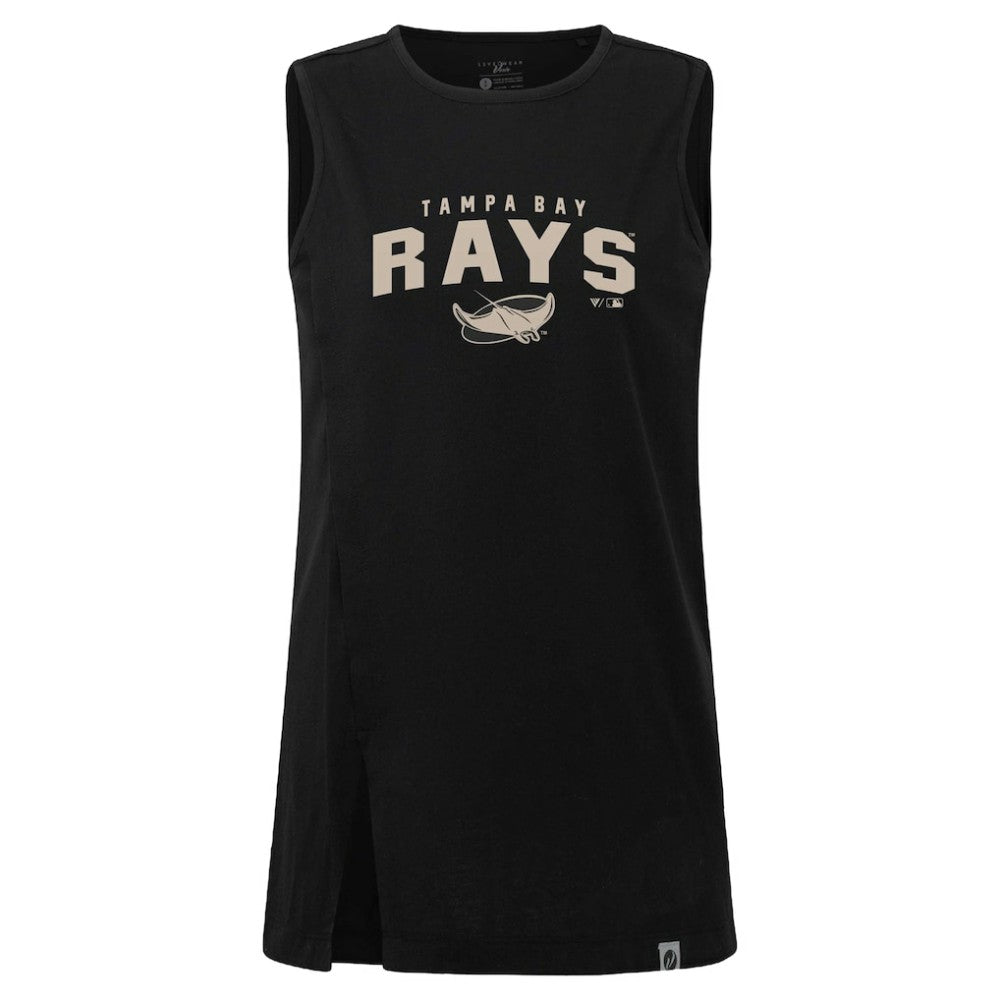 Tampa Bay Rays Levelwear Women's Influx Team Arch Tank Top - Black Tanks