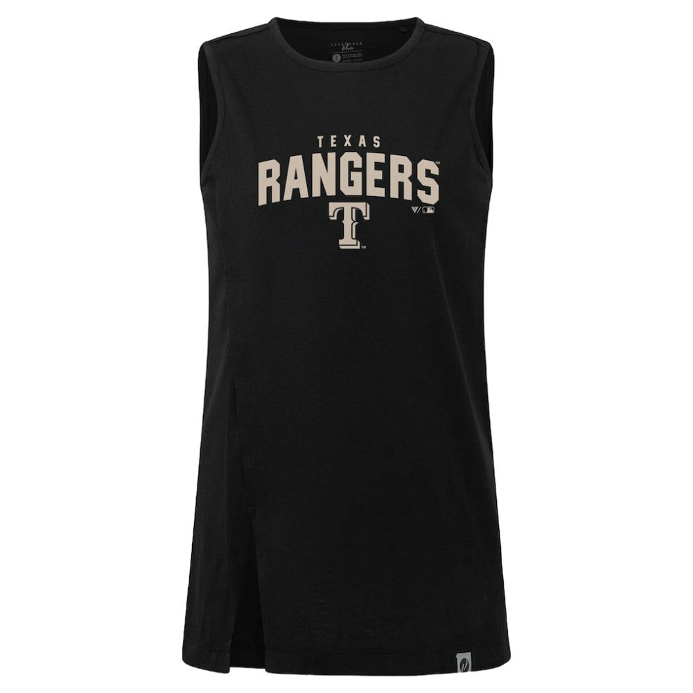 Texas Rangers Levelwear Women's Influx Team Arch Tank Top - Black Tanks