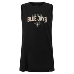 Toronto Blue Jays Levelwear Women's Influx Team Arch Tank Top - Black Tanks