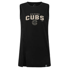 Chicago Cubs Levelwear Women's Influx Team Arch Tank Top - Black Tanks