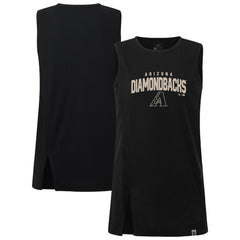 Arizona Diamondbacks Levelwear Women's Influx Team Arch Tank Top - Black Tanks