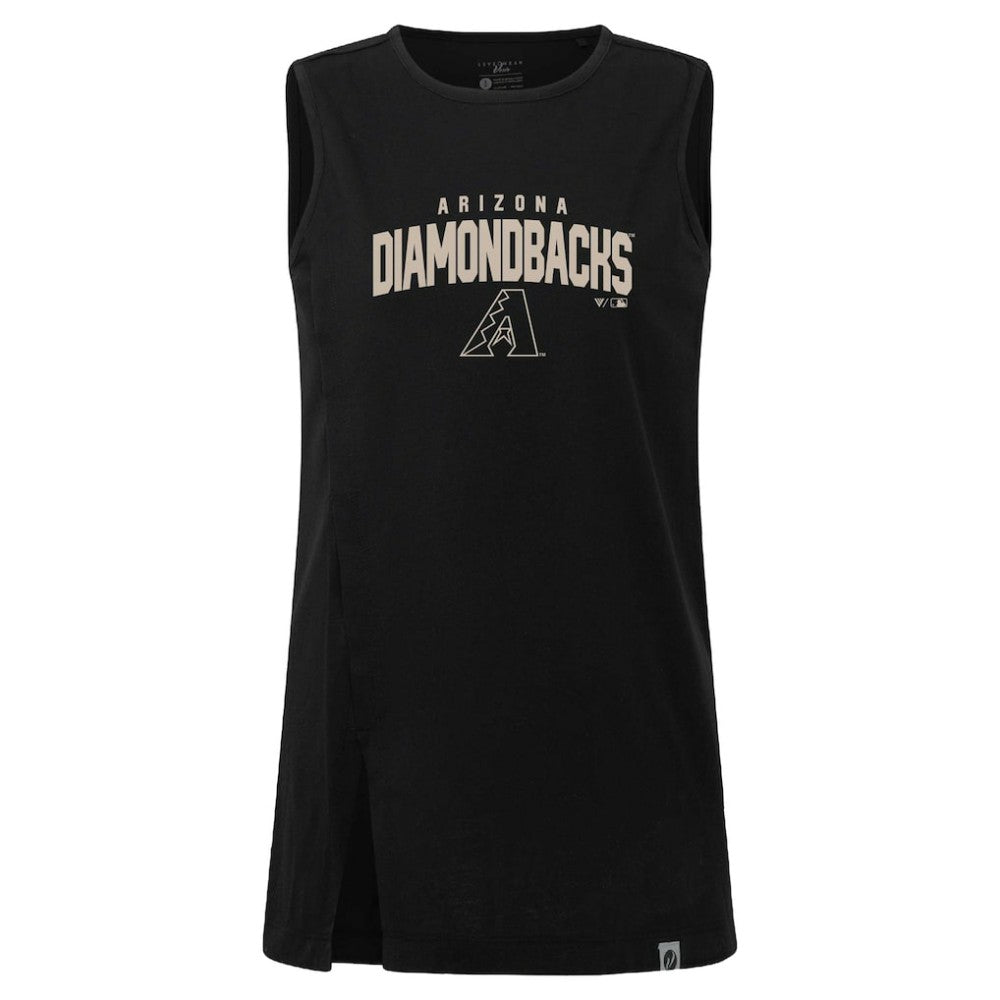 Arizona Diamondbacks Levelwear Women's Influx Team Arch Tank Top - Black Tanks