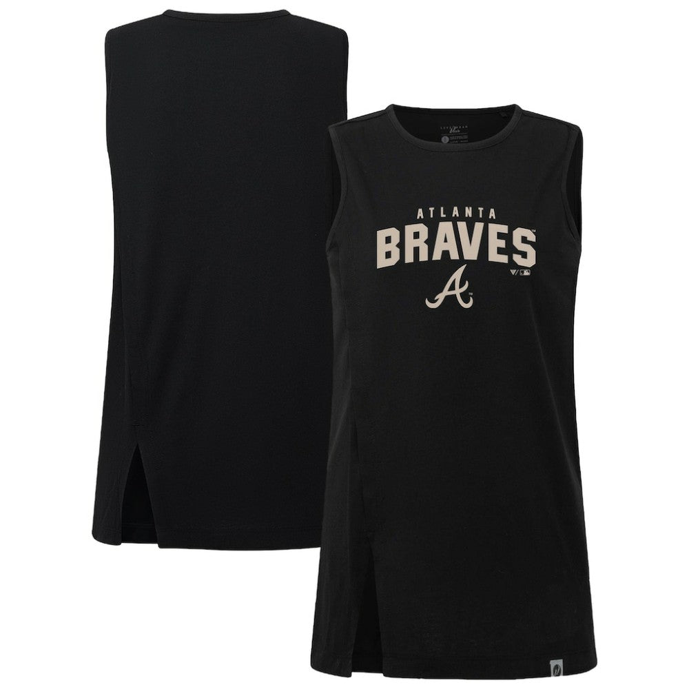 Atlanta Braves Levelwear Women's Influx Team Arch Tank Top - Black Tanks