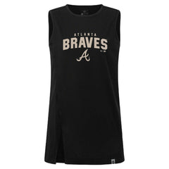 Atlanta Braves Levelwear Women's Influx Team Arch Tank Top - Black Tanks