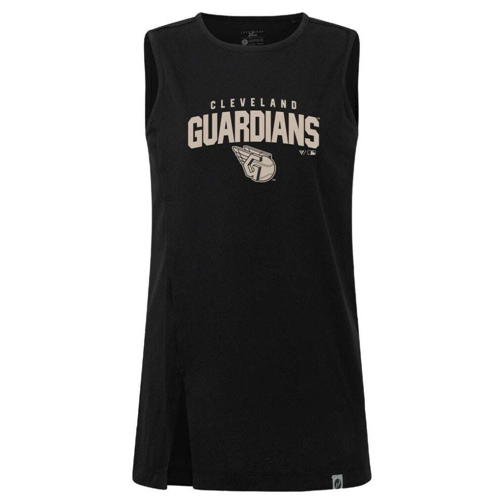 Cleveland Guardians Levelwear Women's Influx Team Arch Tank Top - Black Tanks