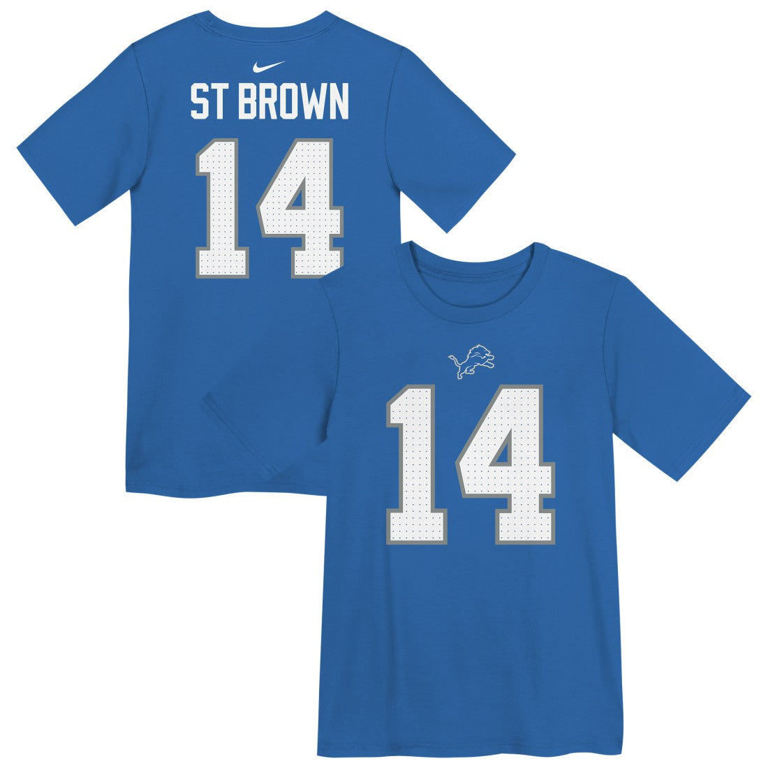 Amon-Ra St. Brown Detroit Lions Preschool Player Name & Number T-Shirt Blue