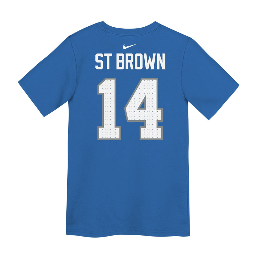 Amon-Ra St. Brown Detroit Lions Preschool Player Name & Number T-Shirt Blue