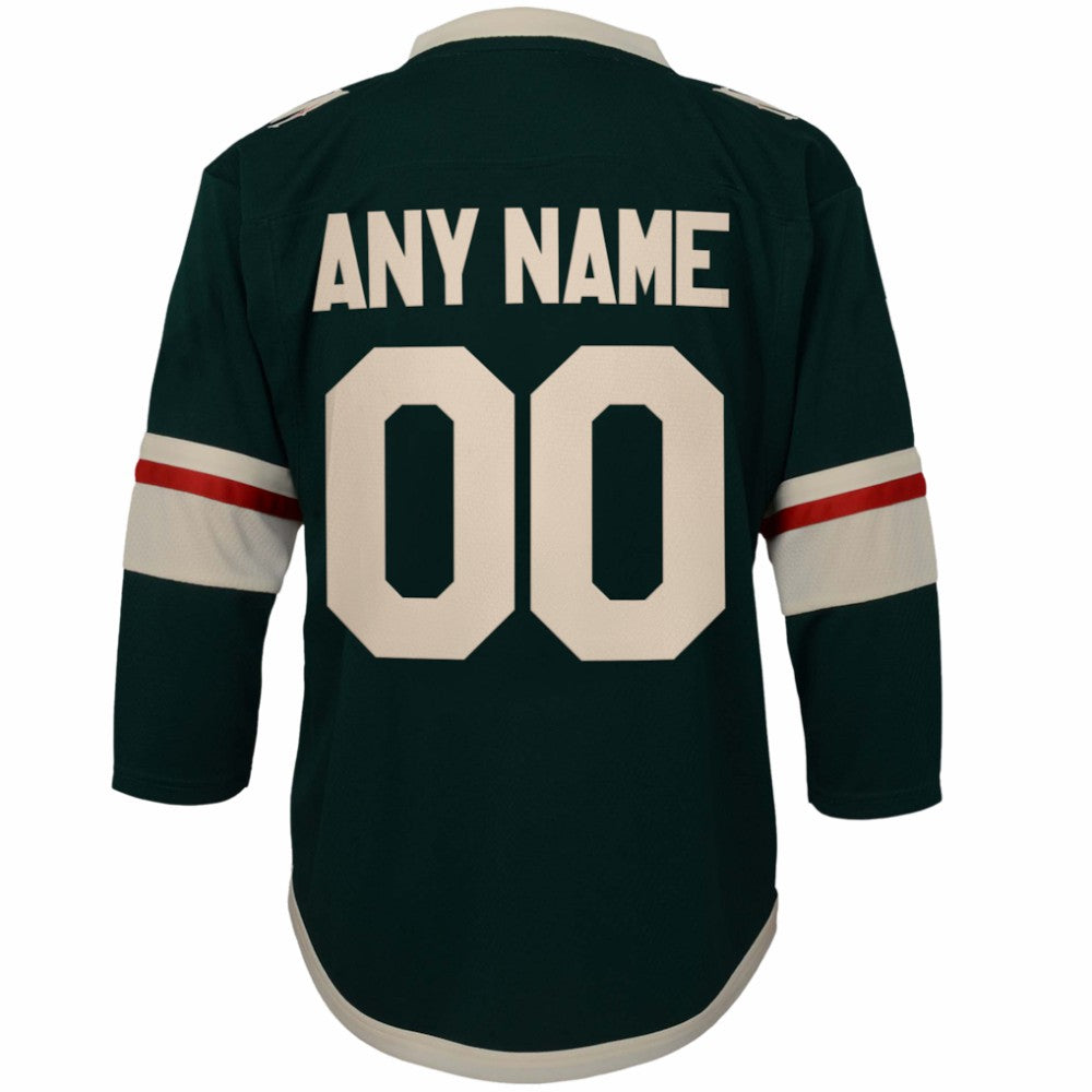 NHL,Custom Minnesota Wild Youth Replica Custom Jersey - Green