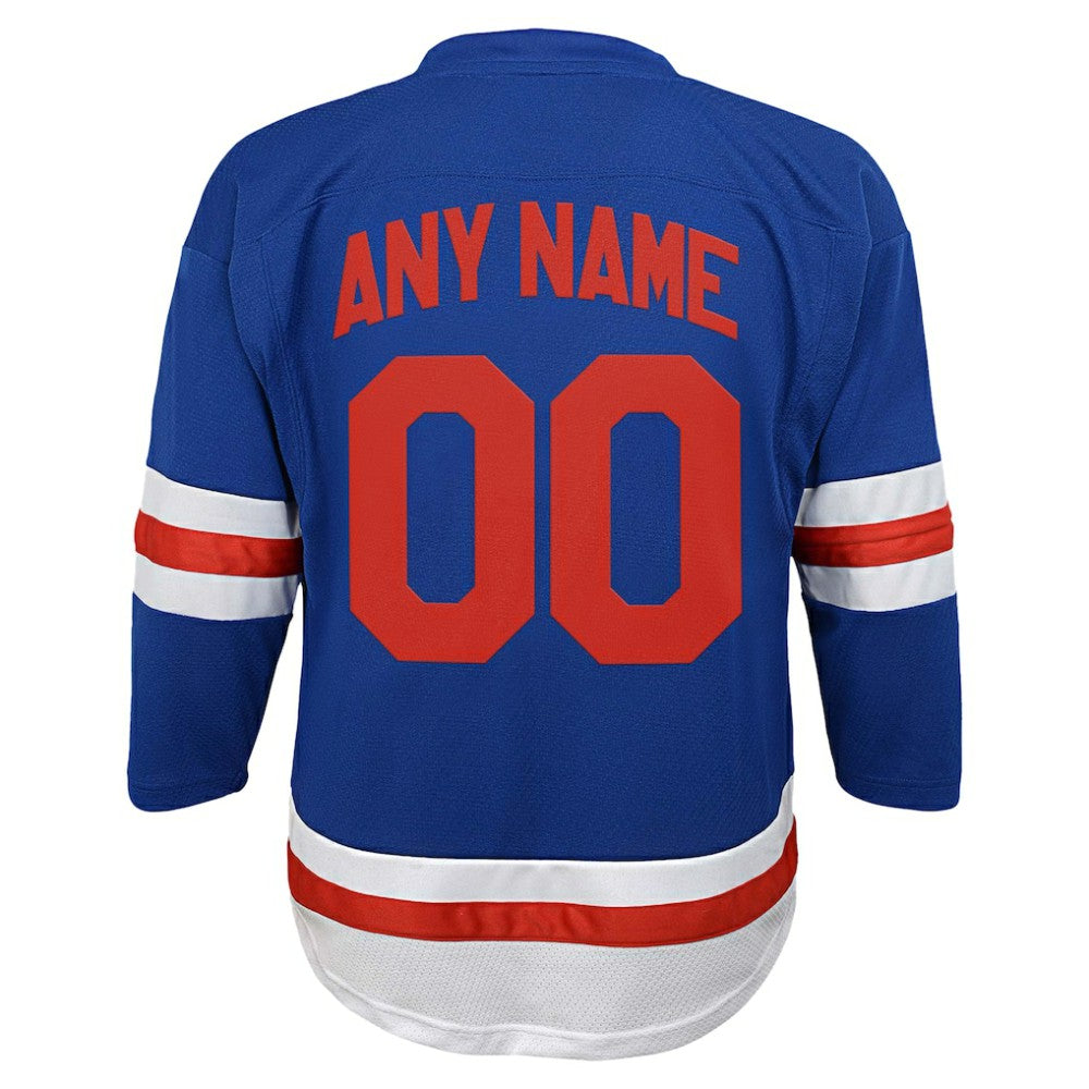 NHL,Custom New York Rangers Youth Replica Custom Jersey - Blue