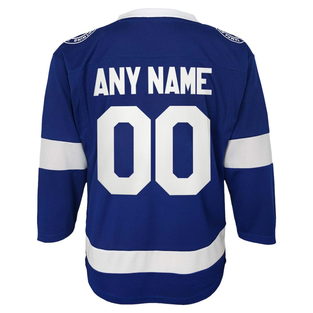 NHL,Custom Tampa Bay Lightning Youth Replica Custom Jersey - Blue
