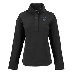 Indianapolis Colts Cutter & Buck Women's Hunts Point Eco Half-Snap Sweatshirt Black