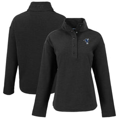 Indianapolis Colts Cutter & Buck Women's Hunts Point Eco Half-Snap Sweatshirt Black