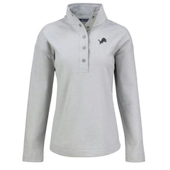 Detroit Lions Cutter & Buck Women's Hunts Point Eco Half-Snap Sweatshirt Gray