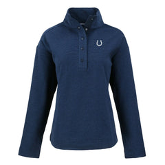 Indianapolis Colts Cutter & Buck Women's Hunts Point Eco Half-Snap Sweatshirt Navy