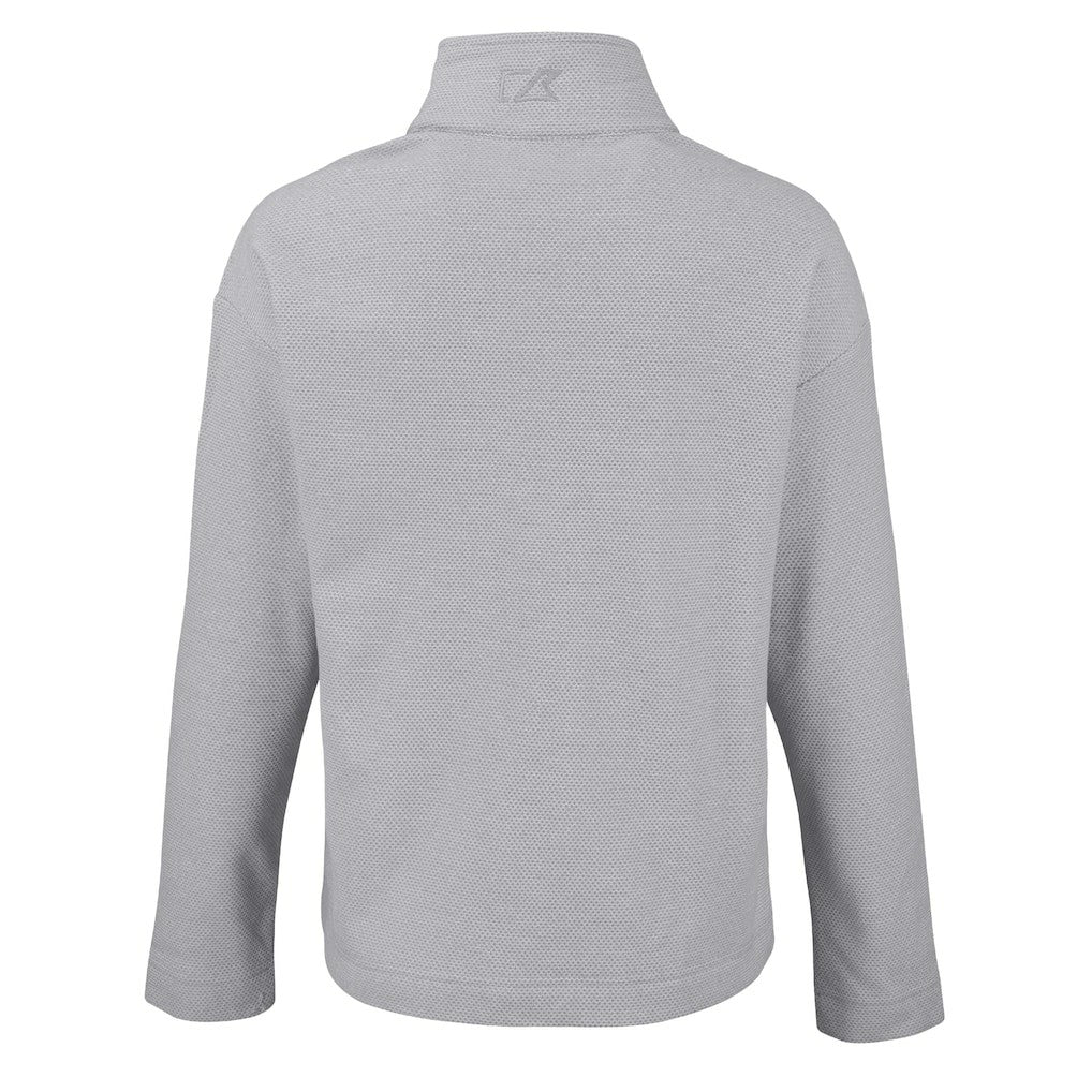 New York Giants Cutter & Buck Women's Hunts Point Eco Half-Snap Sweatshirt Gray