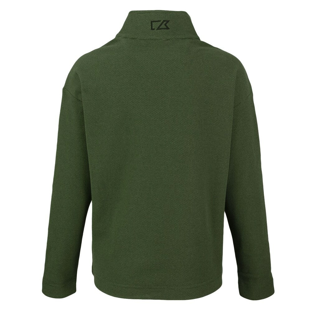 Las Vegas Raiders Cutter & Buck Women's Hunts Point Eco Half-Snap Sweatshirt Green