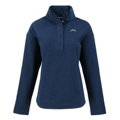 Los Angeles Chargers Cutter & Buck Women's Hunts Point Eco Half-Snap Sweatshirt Navy