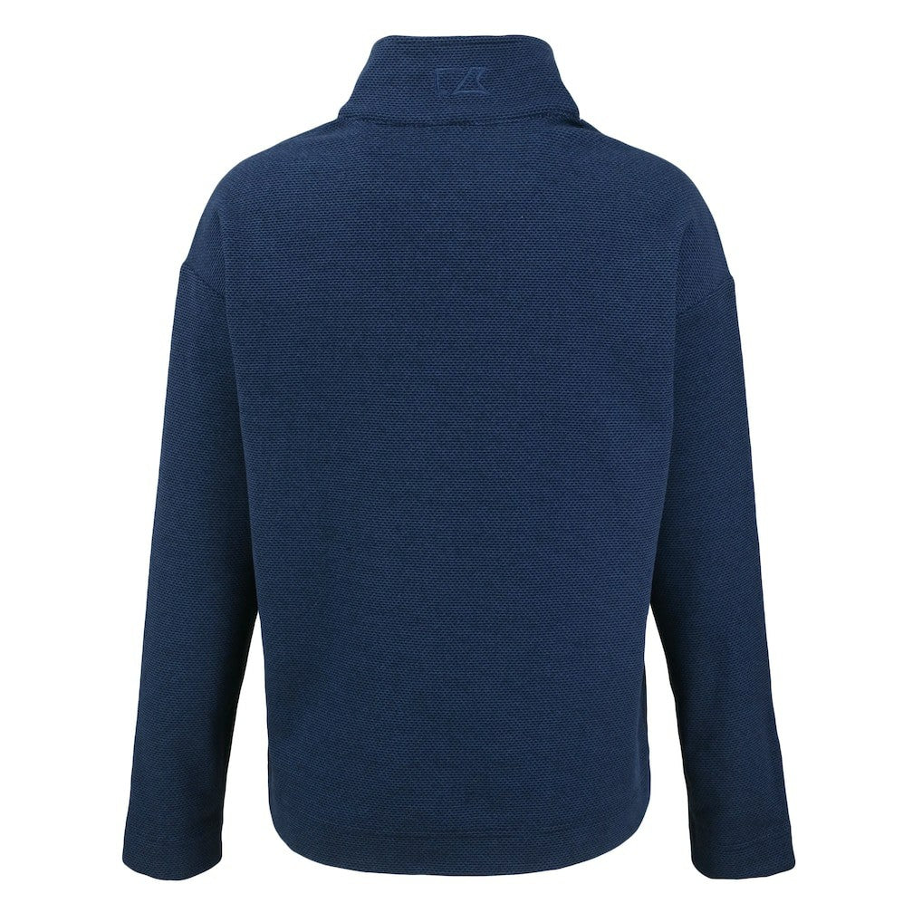 Philadelphia Eagles Cutter & Buck Women's Hunts Point Eco Half-Snap Sweatshirt Navy